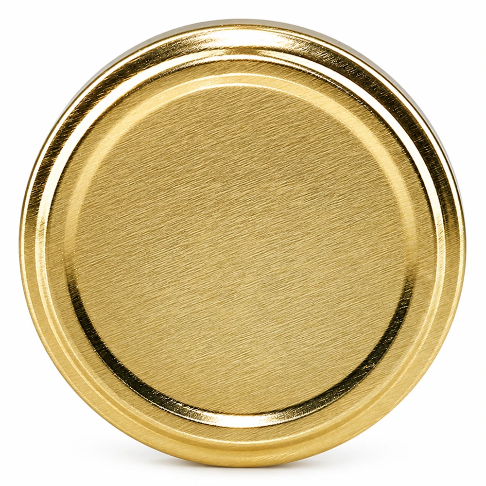 63 mm BasicSeal-deksel goud (TO63) UNiTWIST Goudkleurige BasicSeal-inmaakdeksels van 63 mm, gemaakt van stevig metaal