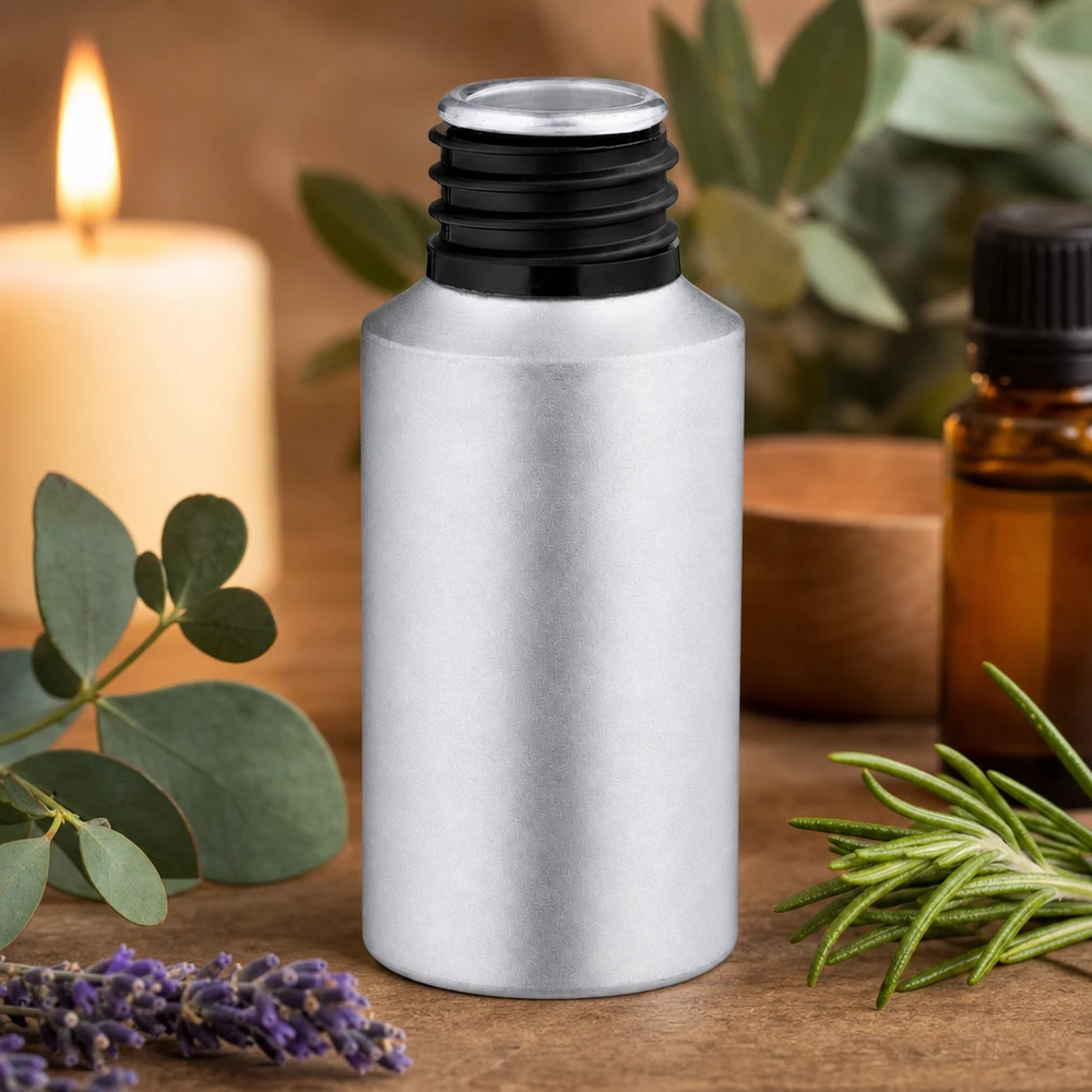 Stijlvol 30ml flesje van gebeitst aluminium voor professionele cosmeticaproductie