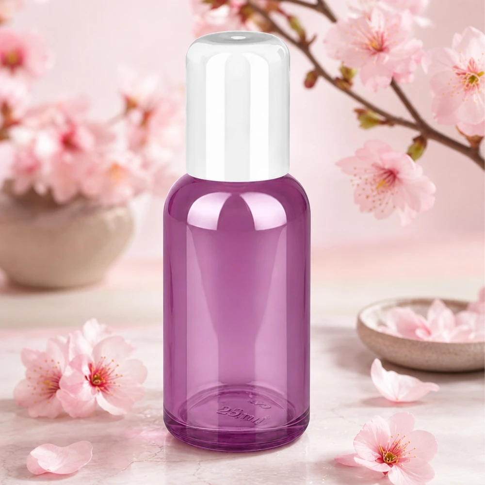 30ml rolfles wit standaard PurpleLine UT18/30 Compacte violette roll-on flacon 30ml perfect portioneerbaar voor dagelijks gebruik