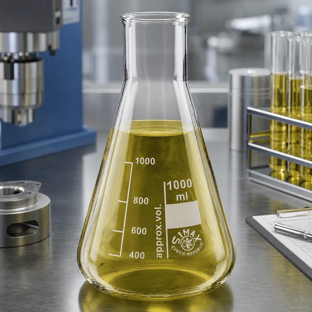 Erlenmeyer van 300 ml met brede hals en stabiele basis voor een veilige stand op de laboratoriumtafel