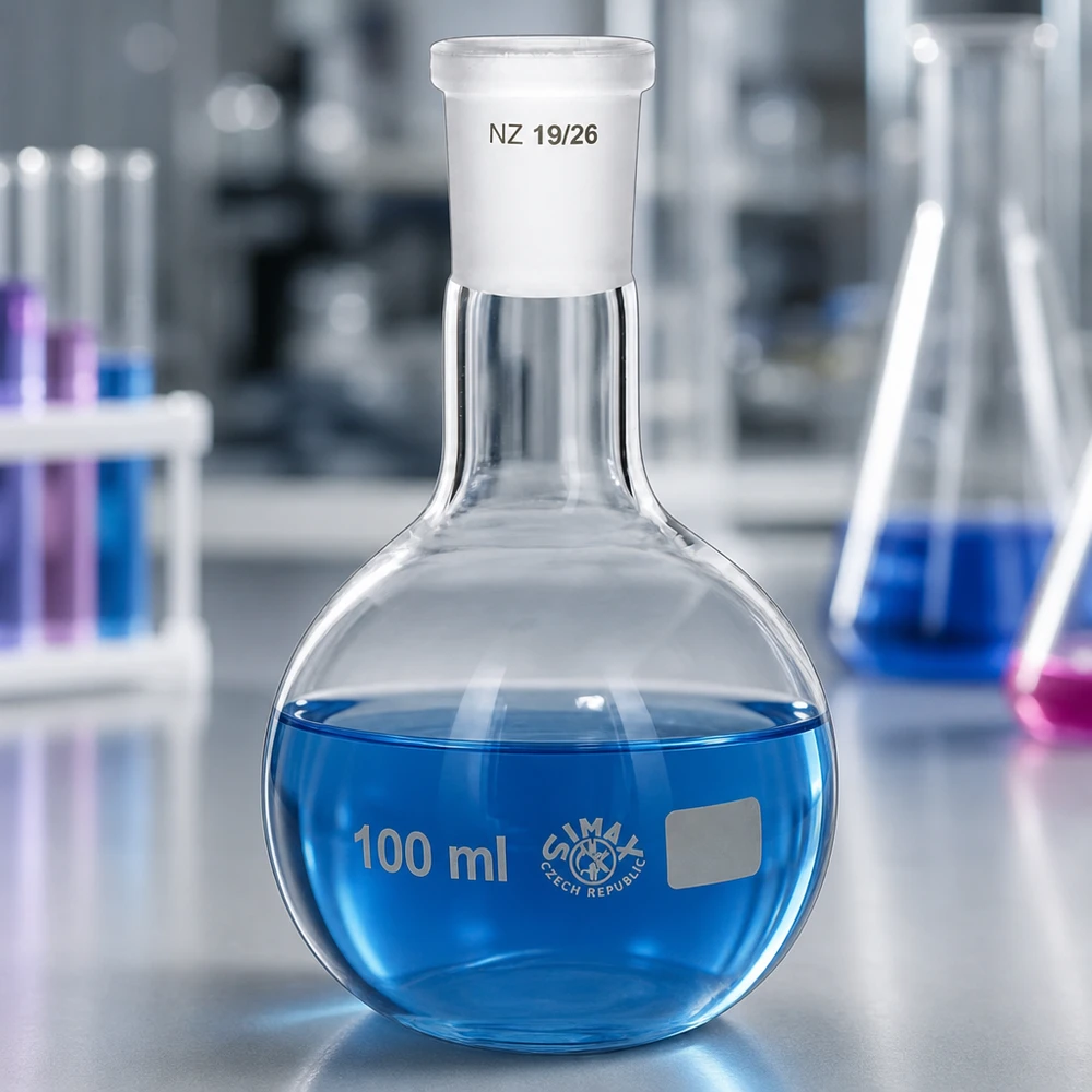 Laboratoriumglaswerk 100ml met bolvormige bodem - optimale warmteverdeling tijdens reacties