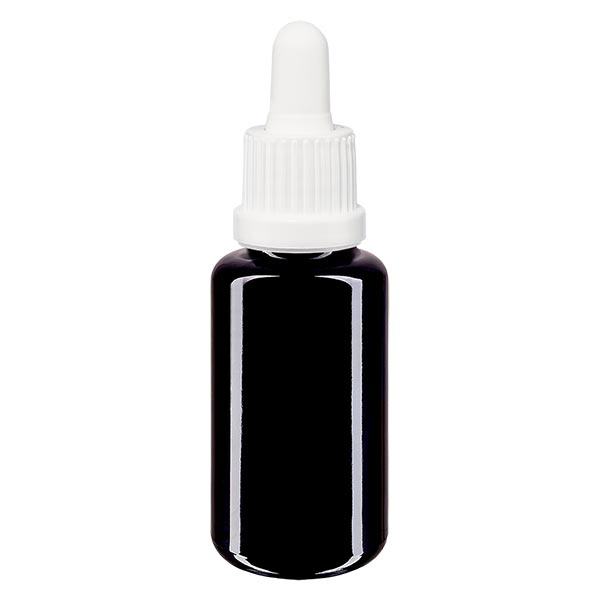 Apotheek Fles viol. 20ml pipet wit OV Apotheek Fles viol. 20ml pipet wit OV