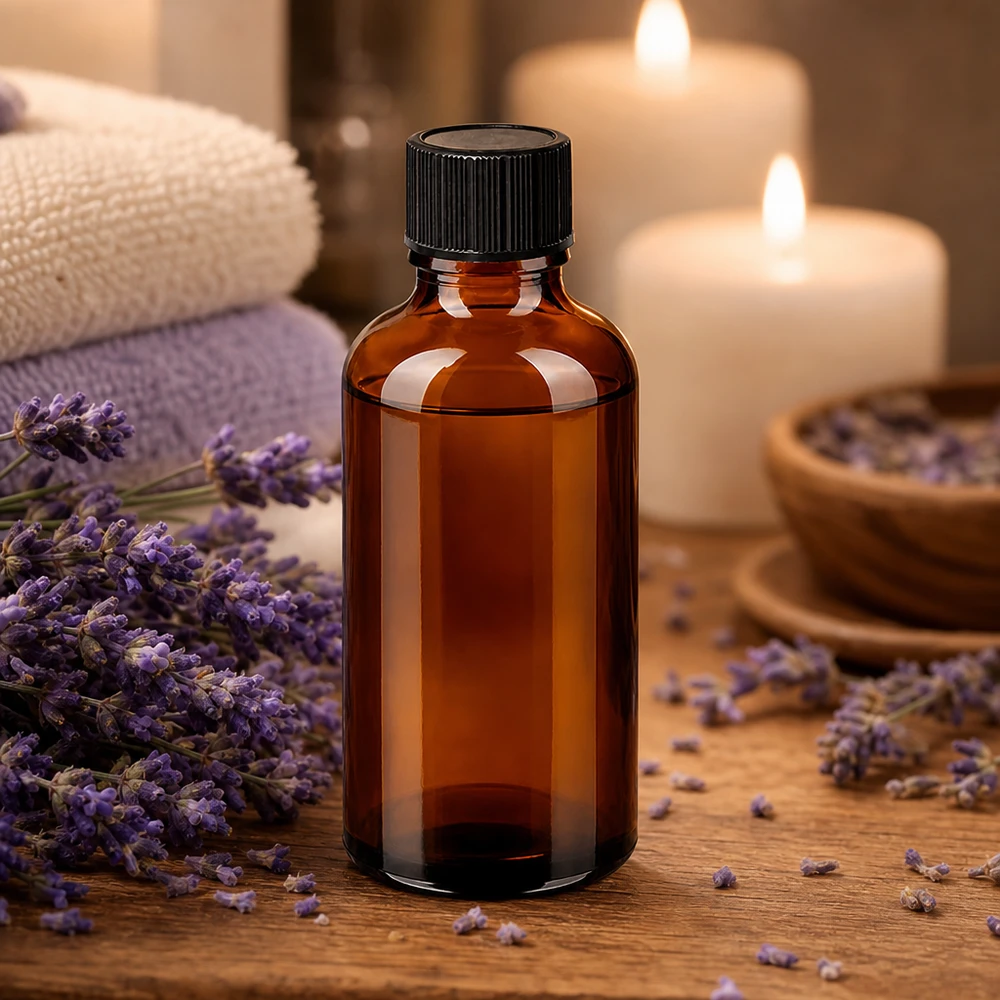 Hoogwaardige glazen fles van 50 ml in apothekerskwaliteit met druppelprecieze dosering voor natuurgeneeskunde