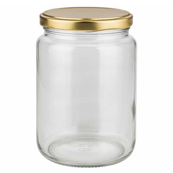 795ml rond glas met BasicSeal deksel goud UNiTWIST