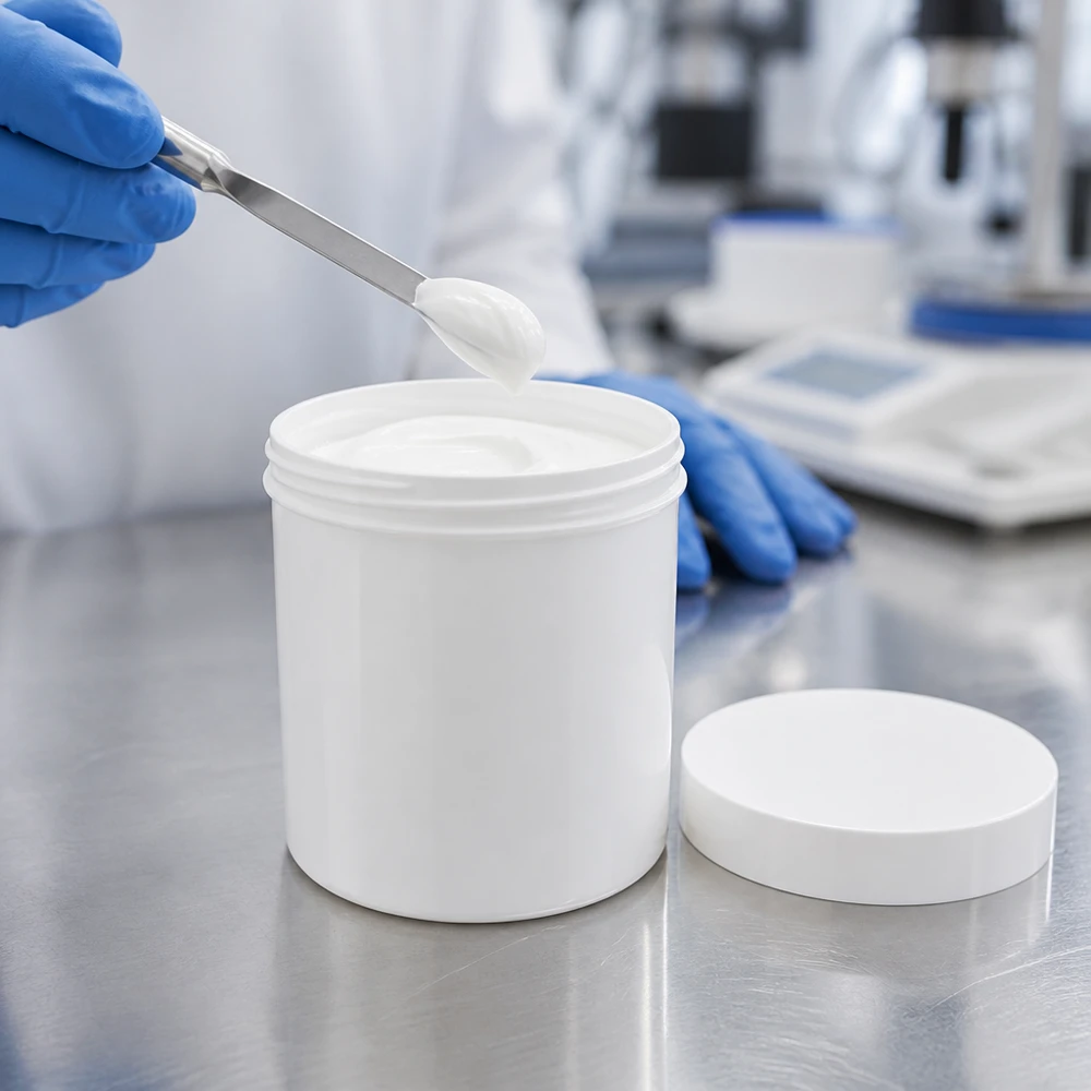 Farmaceutische zalfpot van 250 g, gemaakt van voedselveilig PP-kunststof voor medische crèmes