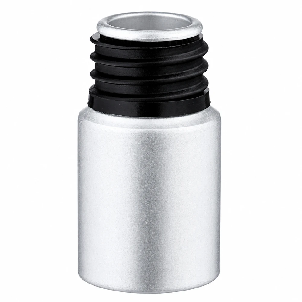 10ml flesje van gekleurd aluminium met praktische schroefdop voor veilig opbergen