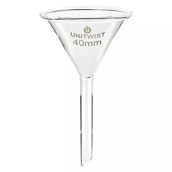 Glazen trechter ø40mm borosilicaat UNiTWIST