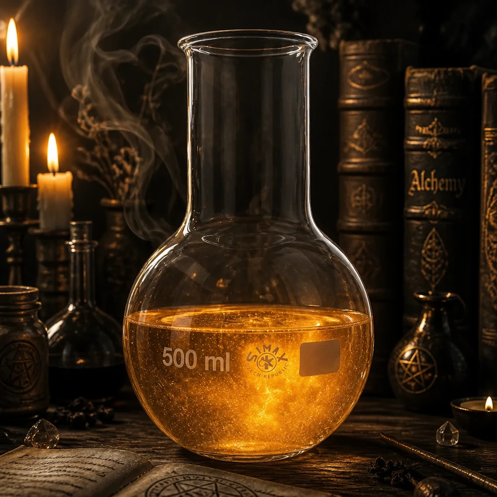 Laboratoriumkolf 500ml gemaakt van robuust speciaal glas met optimale balans tussen stabiliteit en vorm