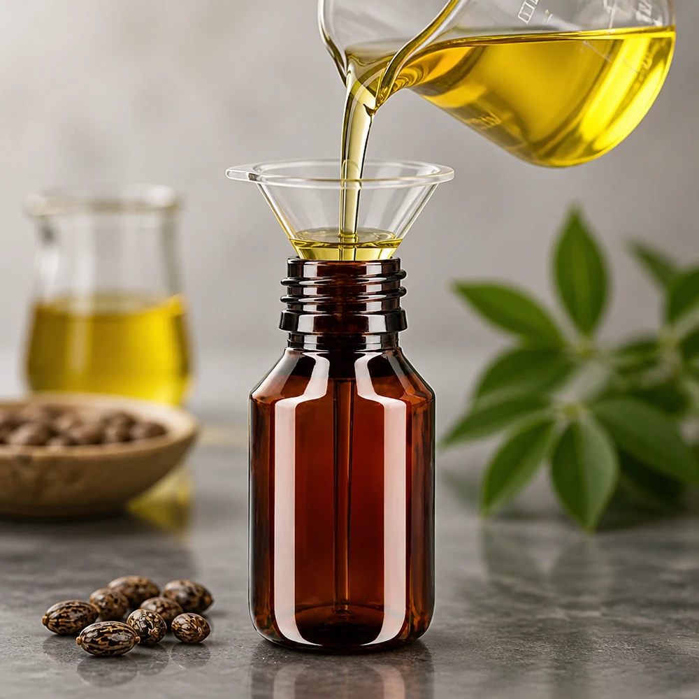 Hervulbare PET-fles van 50 ml, PP28, donkerbruin, beschermt lichtgevoelige oliën en tincturen