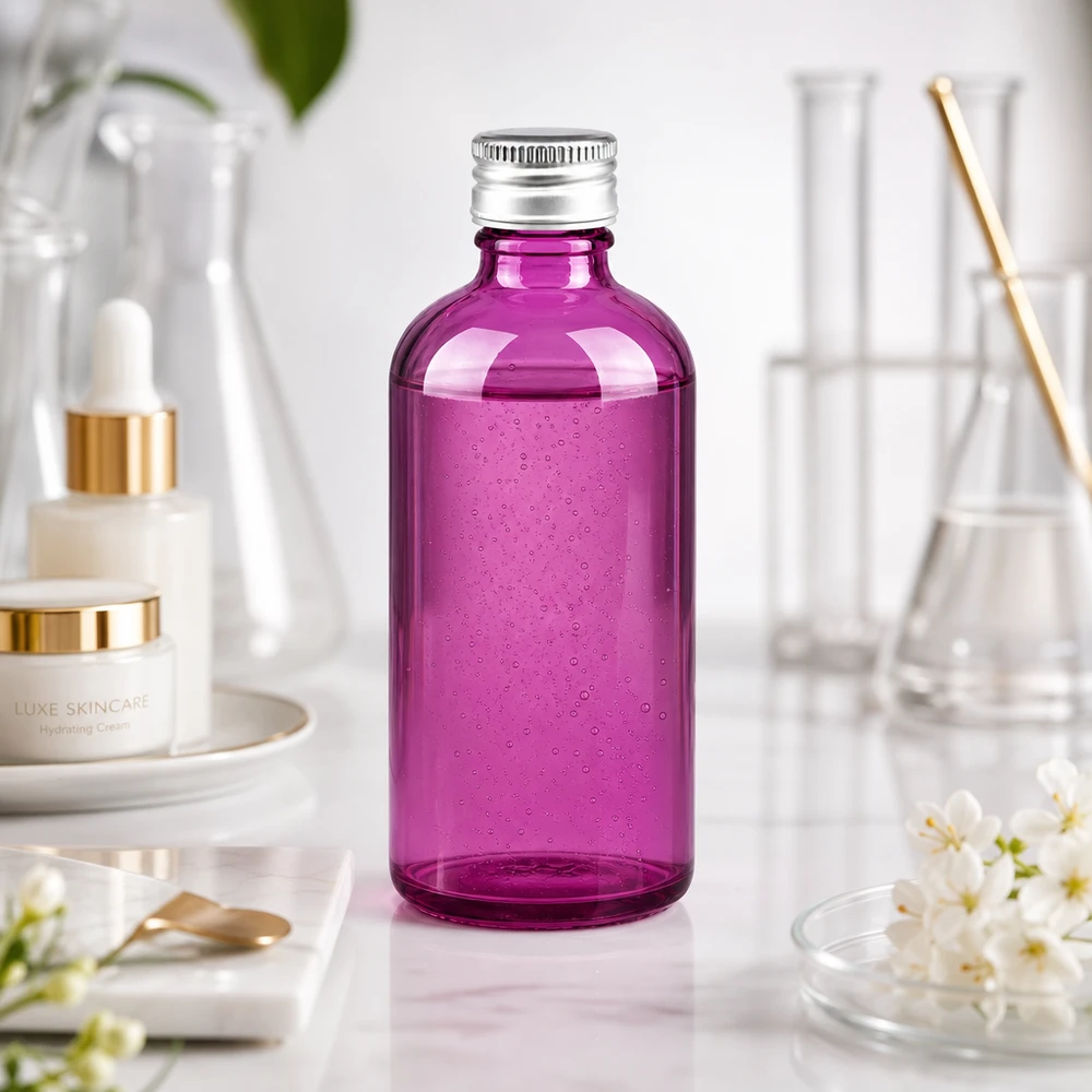 Professionele flacon van 100 ml in violet voor aromatherapie en hoogwaardige verzorgingsproducten