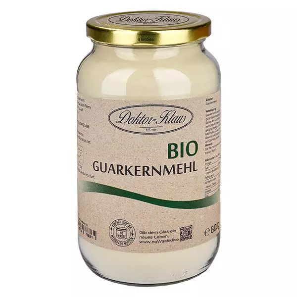 800 g biologische guarpitmeel Doktor-Klaus noWaste