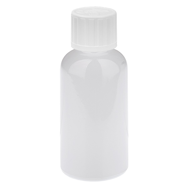 30 ml druppelflesje 1,2 mm wit standaarddop kinderveilig WhiteLine UT18/30