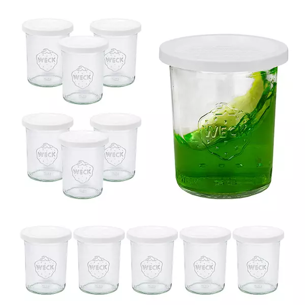 Set van 12 Weck-potten 160 ml met 12 houdbaredeksels