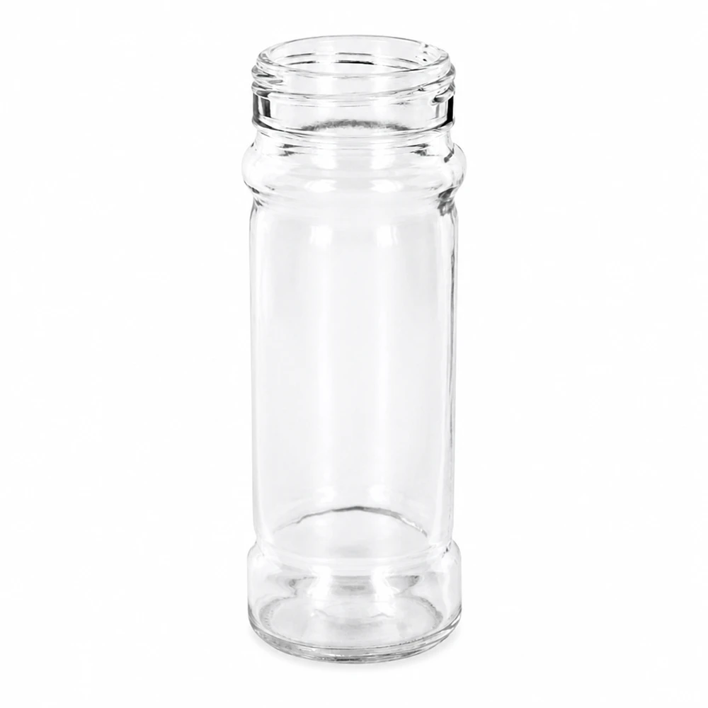 Kruidenpotje Mary met afgeronde romp en verbrede voet, van helder glas, 100 ml