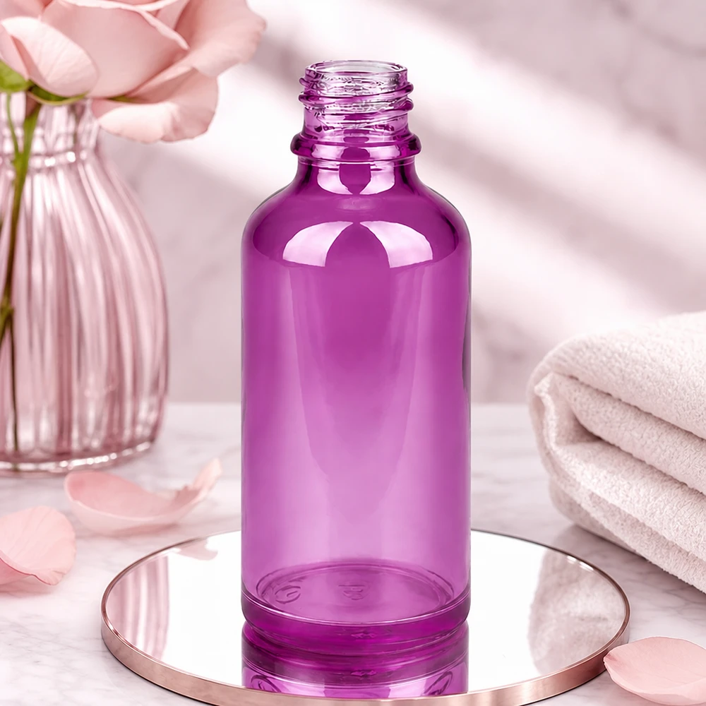 50 ml PurpleLine UT18/50 UNiTWIST fles in intens paars voor stijlvolle productpresentatie