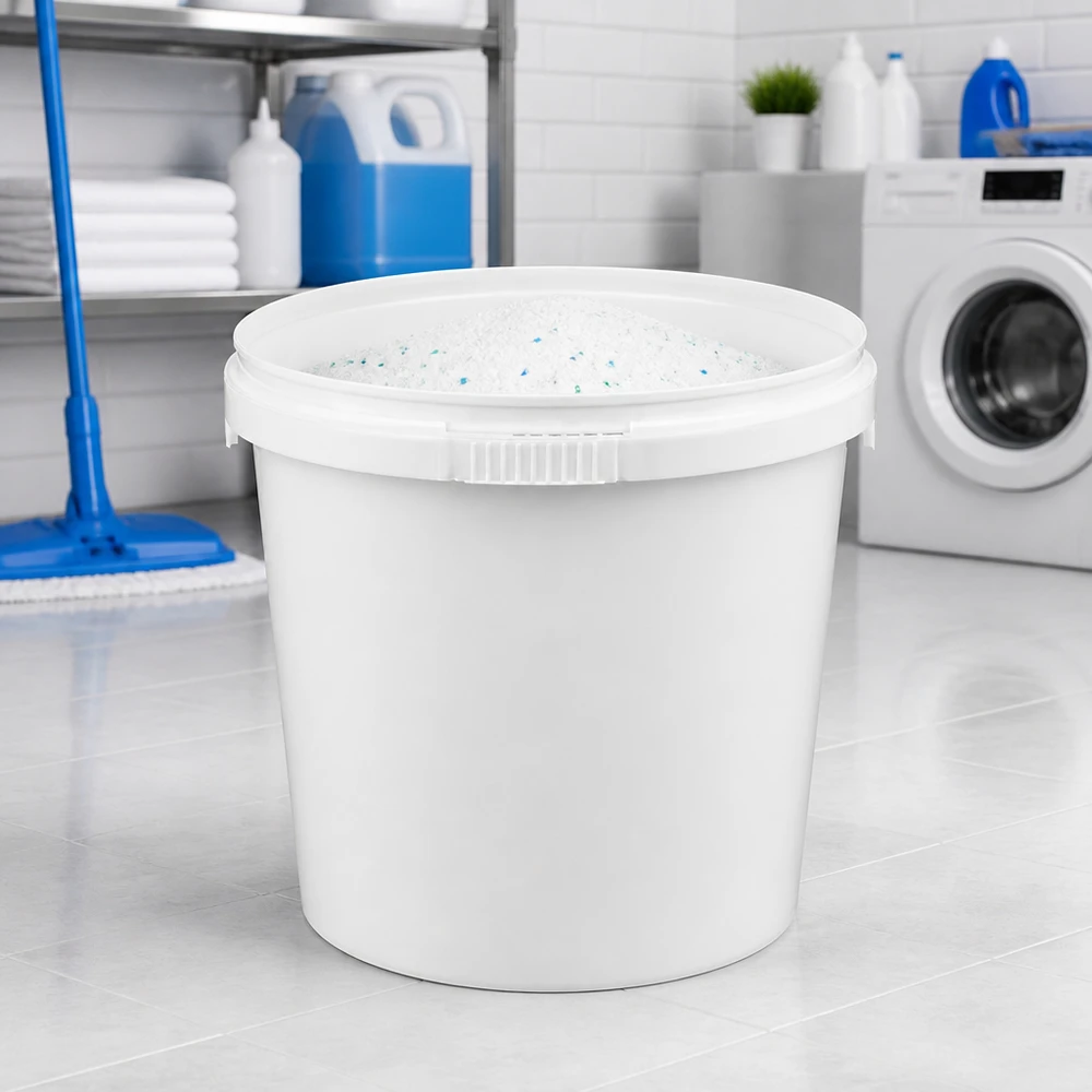 1 liter witte emmer zonder deksel Witte emmer van 1 liter, gemaakt van stevig polypropyleen, zonder deksel en met een brede opening