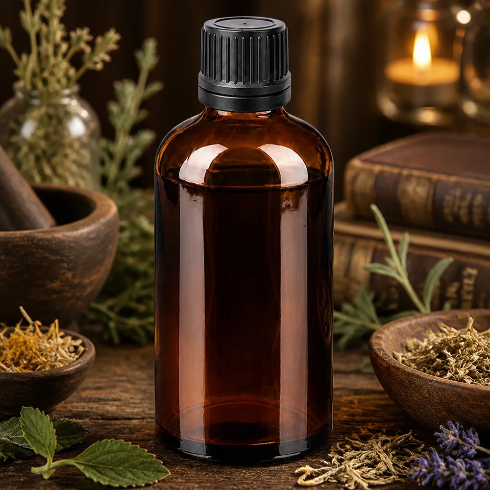 Veelzijdige glazen fles van 100 ml met druppelaar voor cosmetica, natuurgeneeskunde en doe-het-zelf projecten