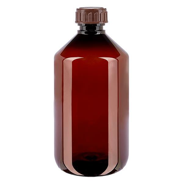PET fles 500ml met bruine dop standaard PET fles 500ml met bruine dop standaard