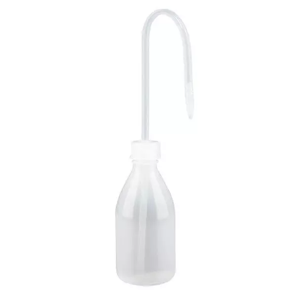Laboratoriumfles met nauwe hals 100 ml met sproeisluiting Laboratoriumfles met nauwe hals 100 ml met sproeisluiting