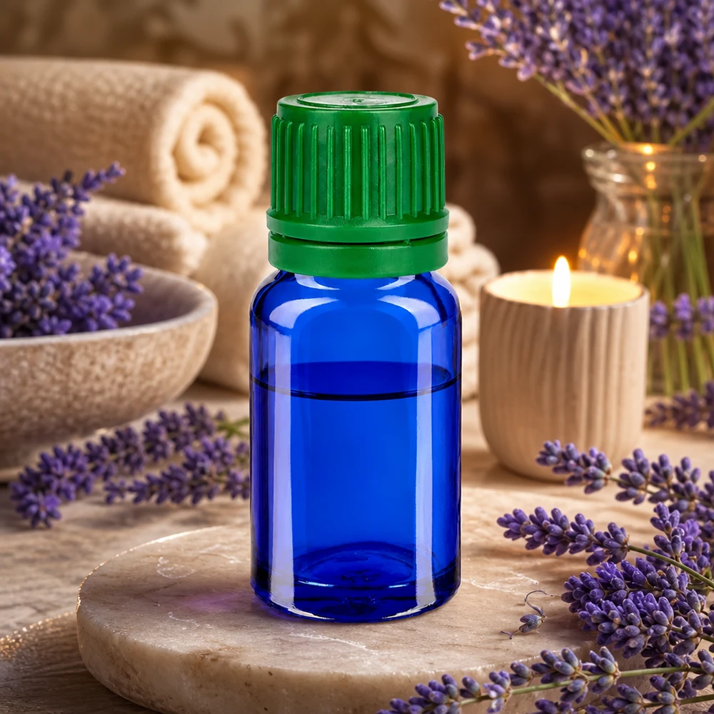 Klein glazen flesje 10ml met precieze druppeldop voor exacte dosering van oliën
