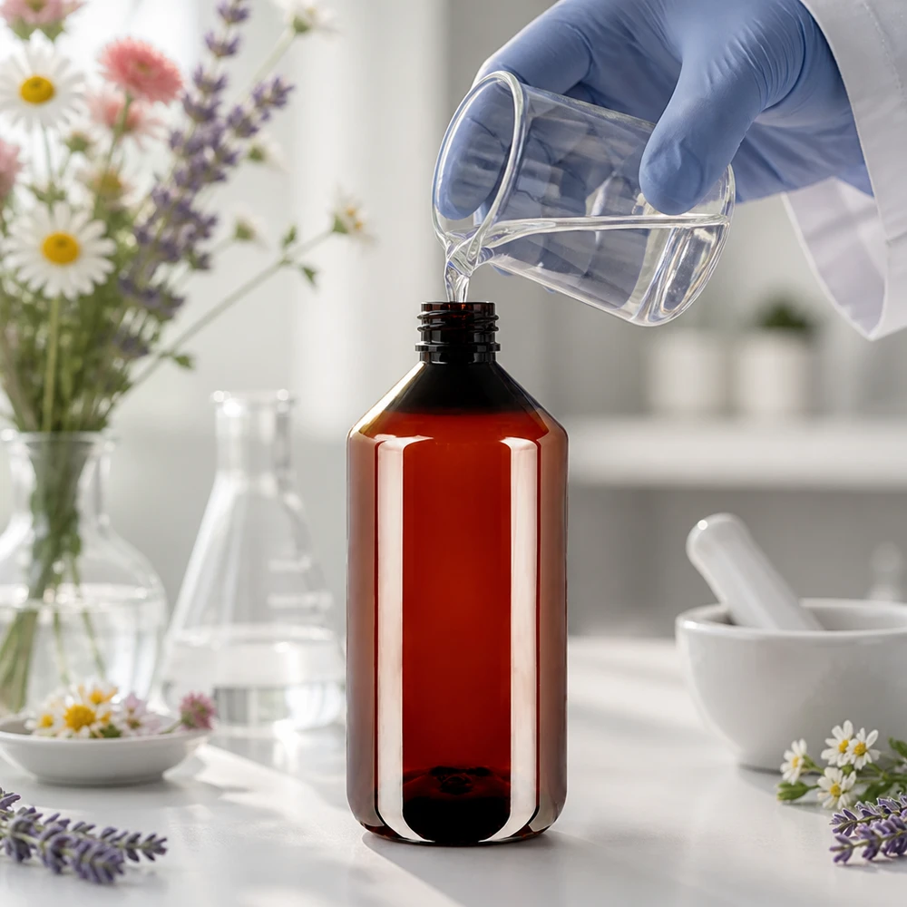 PET fles 750ml met bruine verzegelstop Bruine PET-fles met brede hals van 750 ml met OV-veiligheidssluiting voor vloeistoffen