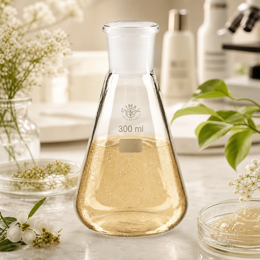 Erlenmeyer 300 ml met smalle hals en standaard geslepen verbinding 29/32 voor gecontroleerde toevoeging van reagentia