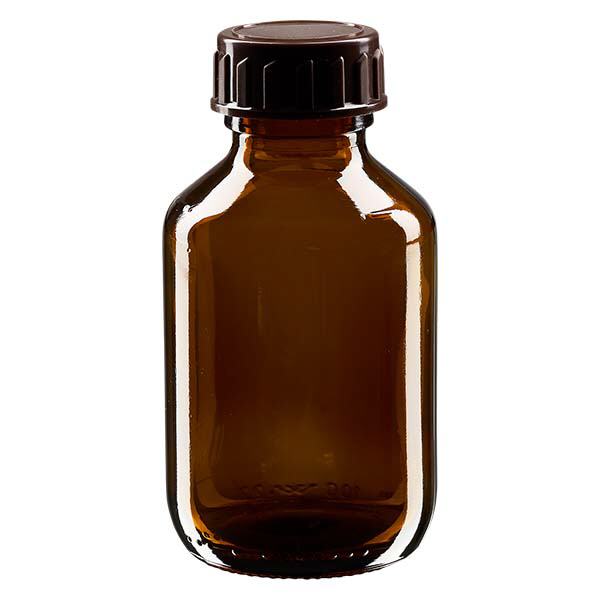 100ml Euro-medicijnfles bruin met bruine schroefsluiting 100ml Euro-medicijnfles bruin met bruine schroefsluiting