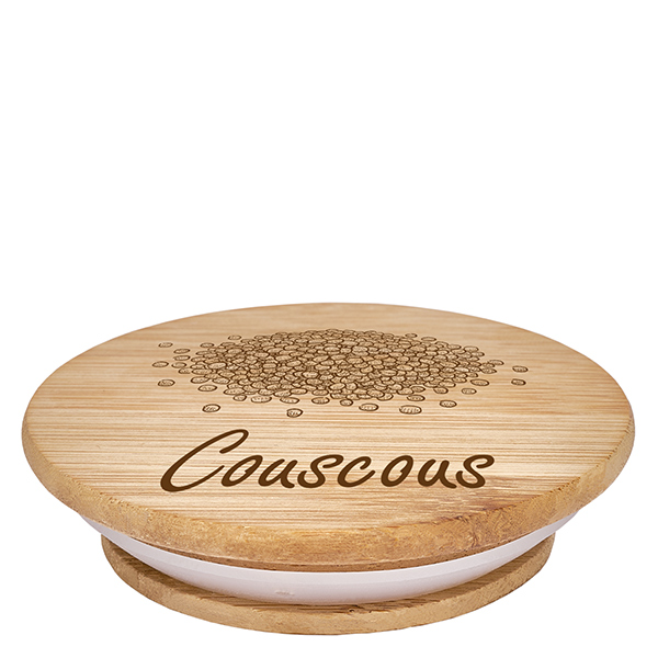 Houten deksel "Couscous" voor WECK RR100 Houten deksel "Couscous" voor WECK RR100
