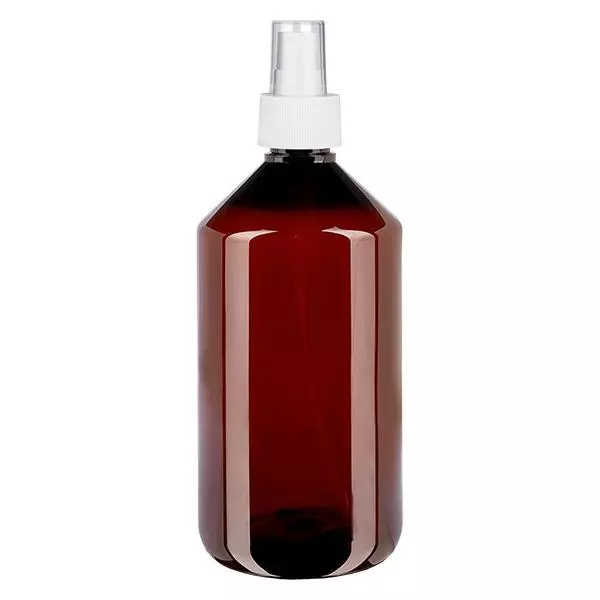 PET-fles 750 ml met verstuiver wit PET-fles 750 ml met verstuiver wit