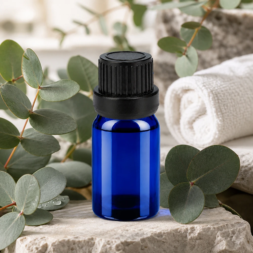 Handig druppelflesje 5ml in apothekersglazen kwaliteit met veilige schroefdop OV BlueLine