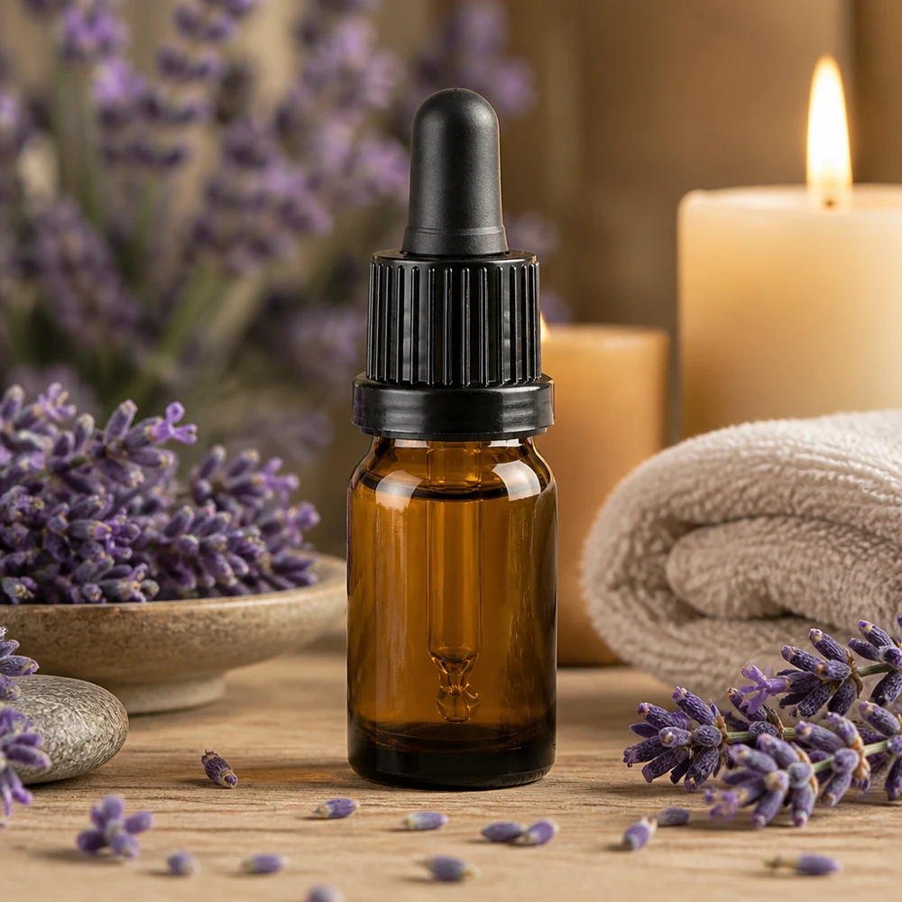 5ml pipetfles zwart OV BrownLine UT18/5 van hoogwaardig amberkleurig glas voor aromatherapie