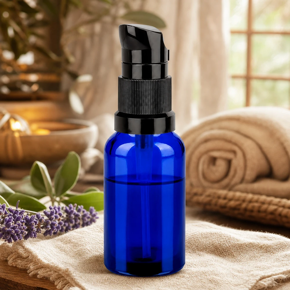 20ml pompflacon zwart STD BlueLine UT18/20 - hygiënische toepassing dankzij aanraakvrije dosering