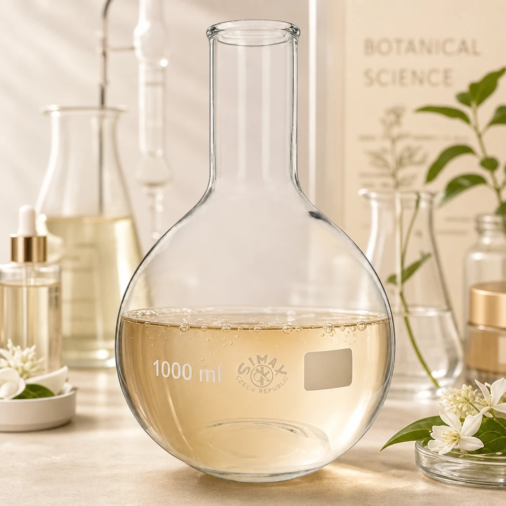 Staande kolf 1000ml smalle hals voor botanische extracten en natuurlijke stoffen in het onderzoekslaboratorium