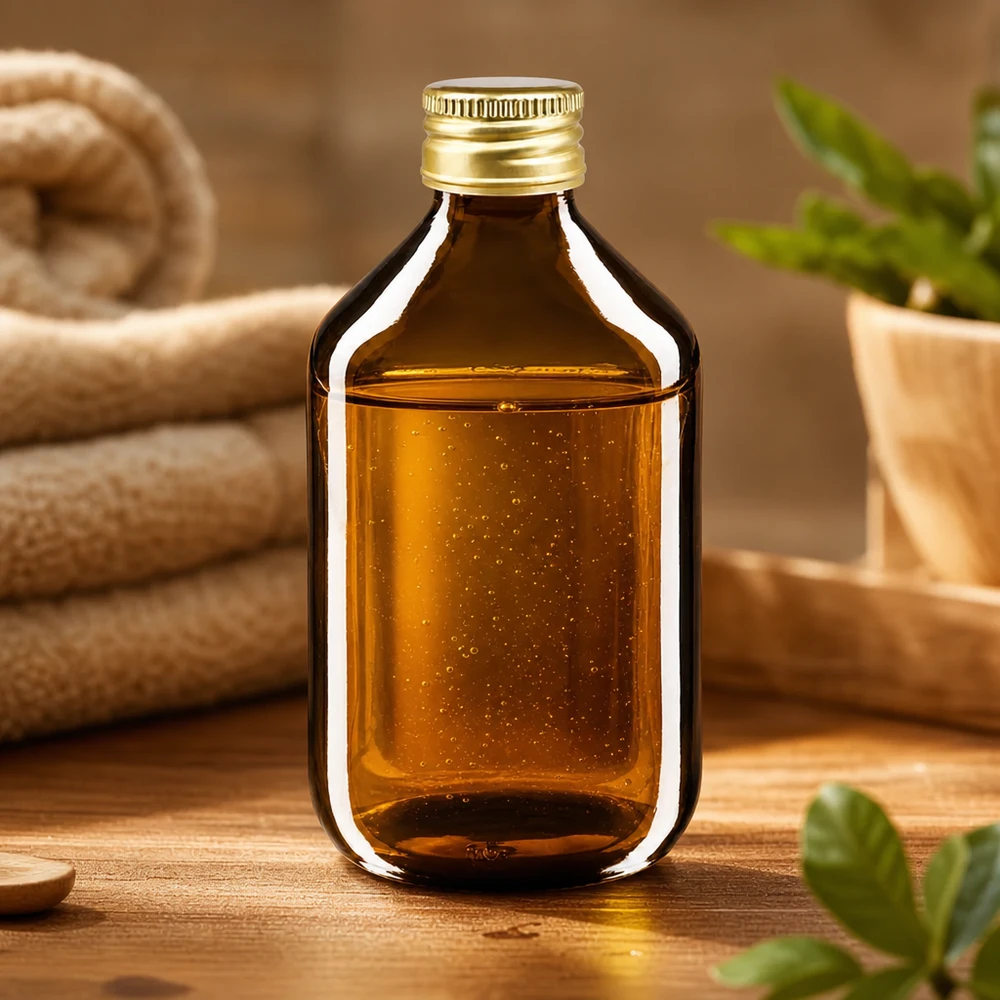 300 ml Euro-medicijnfles bruin met gouden aluminium sluiting Amberkleurige glazen fles 300ml met gouden aluminium schroefdop voor medische toepassingen