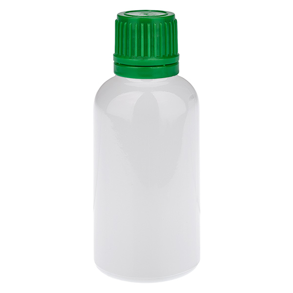 30 ml flesje 11 mm schroefdop groen verzegelde sluiting WhiteLine UT18/30 30 ml flesje 11 mm schroefdop groen verzegelde sluiting WhiteLine UT18/30