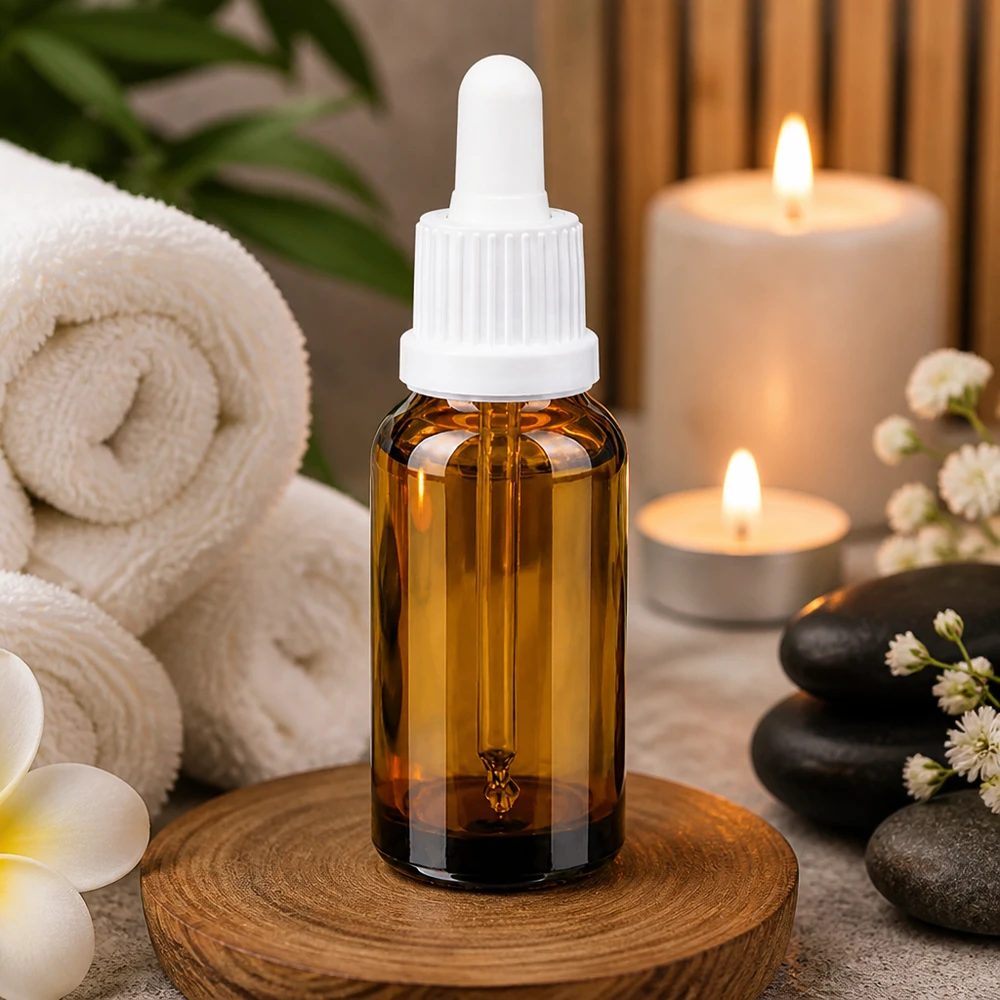 20ml pipetfles wit OV BrownLine UT18/20 Compacte pipetfles 20ml in bruin - ideaal voor doe-het-zelf cosmetica en zelfgemaakte serums
