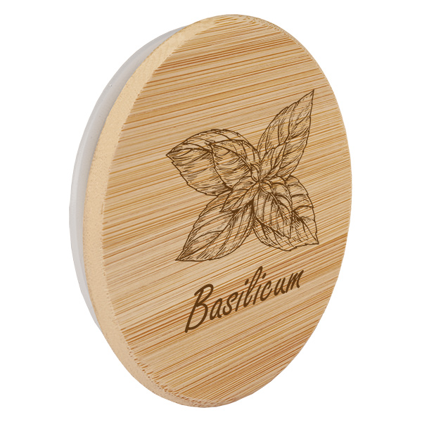 Houten deksel "Basilicum" voor WECK RR60 Houten deksel "Basilicum" voor WECK RR60
