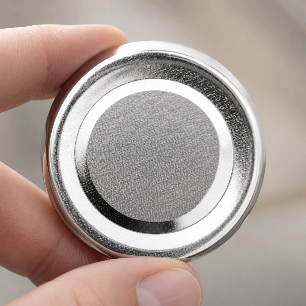 58 mm TO58deep BasicSeal metalen deksel UNiTWIST zilver, binnenkant: ronde afdichtrand