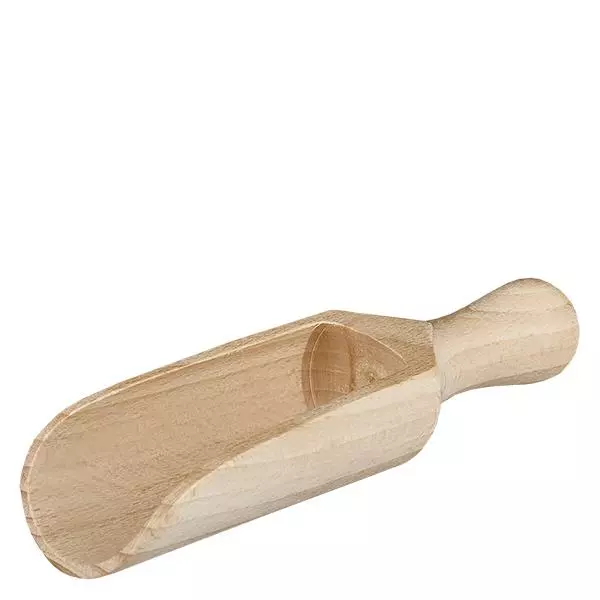 Houten schep maat M halfronde vorm - 140mm lang Houten schep maat M halfrond 14cm lang gemaakt van natuurlijk hout voor keuken en huishouden