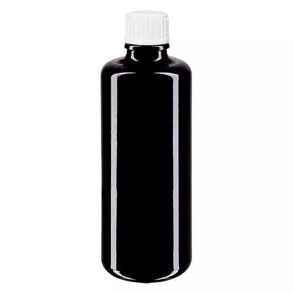 Apothekersfles viol. 50ml druppelaar pr. wit 0.8mm pc. Apothekersfles viol. 50ml druppelaar pr. wit 0.8mm pc.