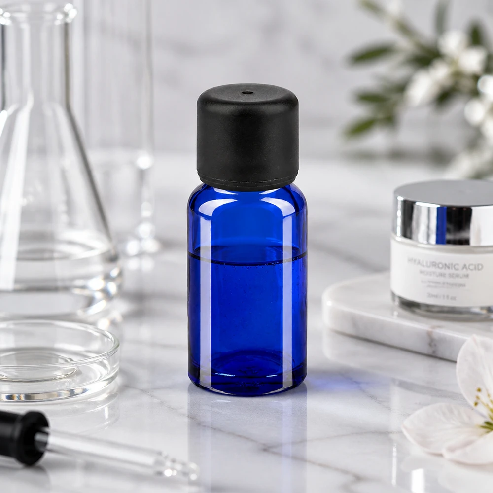 10ml fles 11mm SV zwart OV BlueLine UT18/10