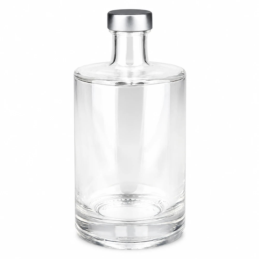500ml glazen fles Sam met zilveren schroefdop UNiTWIST transparant leeg Product foto