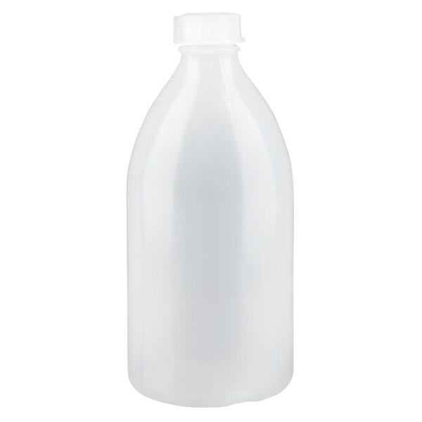Nauwe hals laboratoriumfles 500ml met schroefsluiting Nauwe hals laboratoriumfles 500ml met schroefsluiting