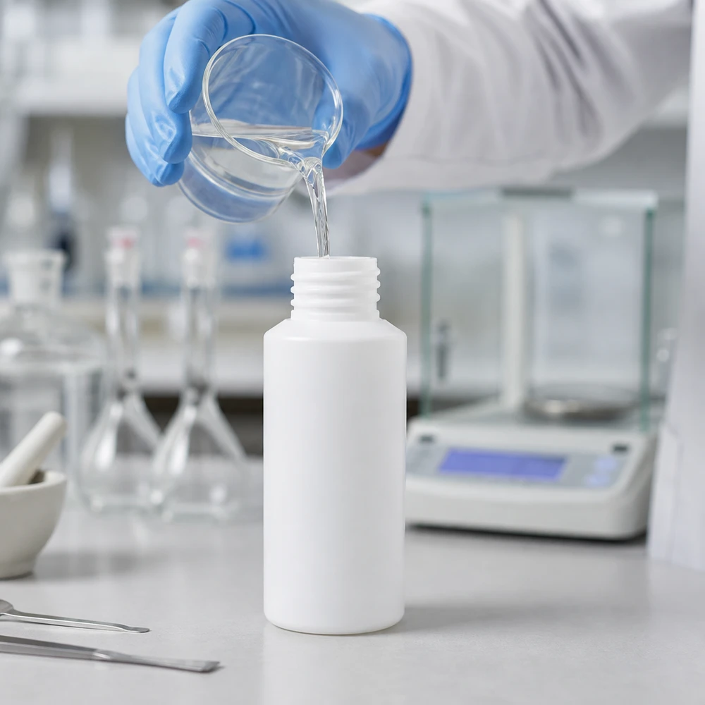 Stevige medicijnfles van HDPE, 30 ml, zonder dop, met stevige schroefdraad, voor laboratoriumvloeistoffen