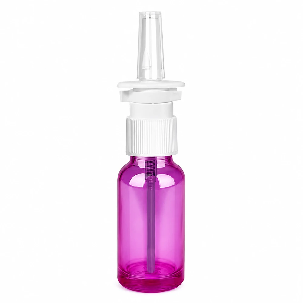 20 ml spuitfles in paarse look met standaard spuitkop voor medische toepassingen
