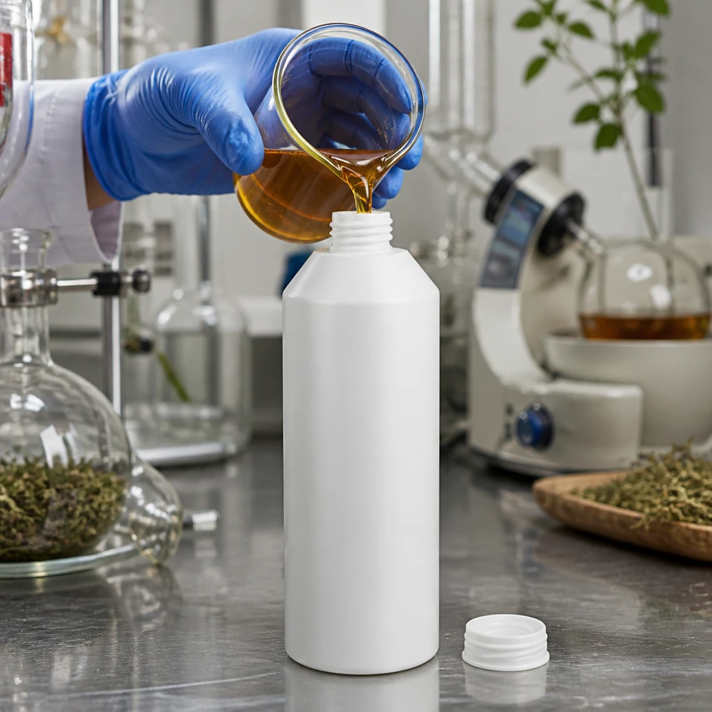 Apotheekfles van HDPE, 250 ml, wit, met brede opening, geschikt voor viskeuze vloeistoffen