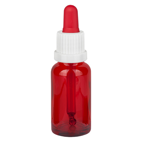 20ml pipetfles wit/rood OV RedLine UT18/20 20ml pipetfles wit/rood OV RedLine UT18/20