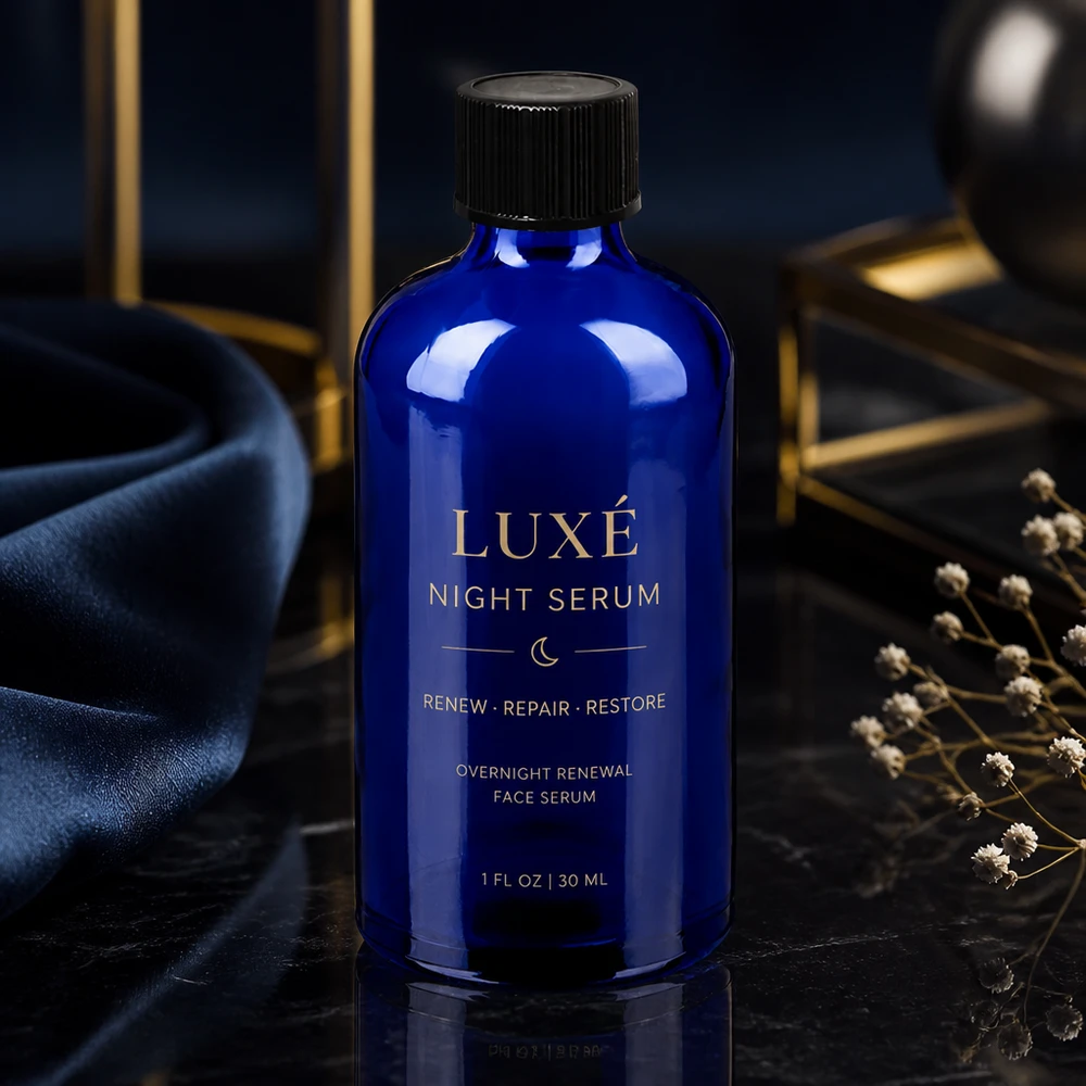 Elegante 100ml druppelflacon in helder blauw met zwarte dop voor professioneel gebruik