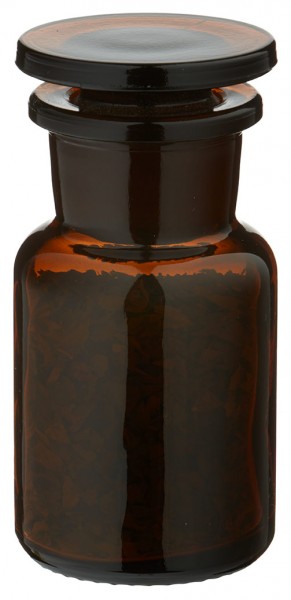 Idee voor een glazen kruidenpotje: Apothekersfles 50 ml wijde hals bruin glas incl. glazen stop Idee voor een glazen kruidenpotje: Apothekersfles 50 ml wijde hals bruin glas incl. glazen stop