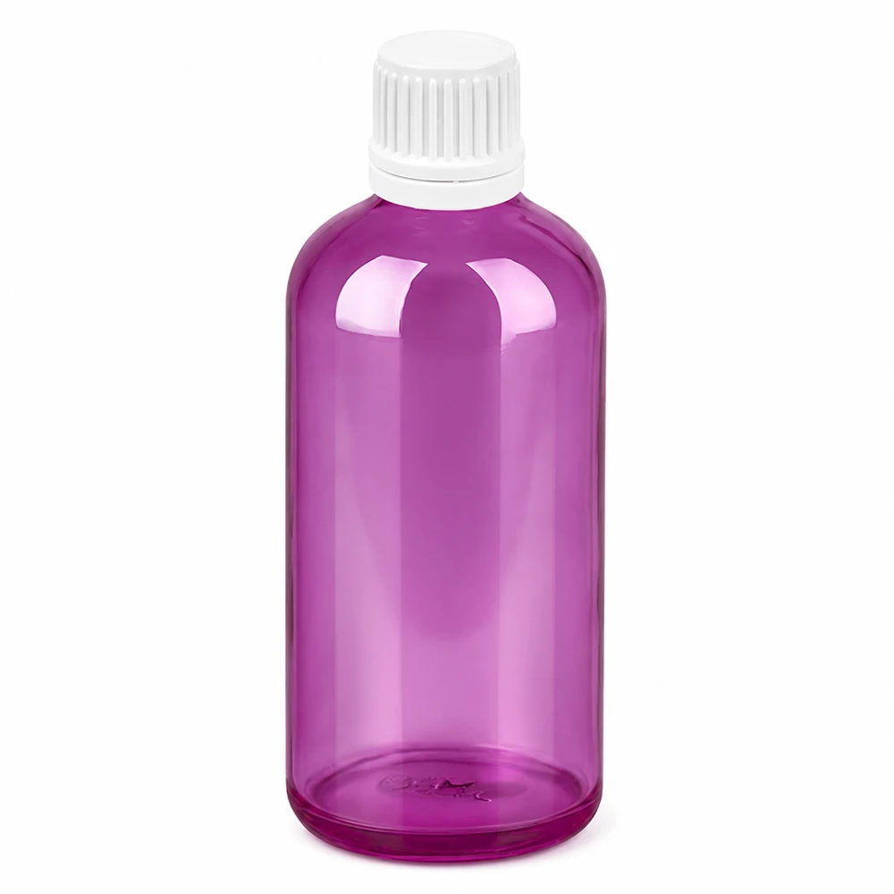 100ml druppelfles 0.7mm wit Originality schroefdop PurpleLine UT18/100 Compacte 100ml druppelfles met witte dop voor het nauwkeurig portioneren van vloeistoffen